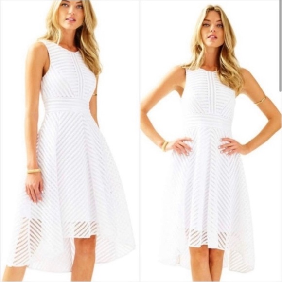 Lily Pulitzer White High Low Sleeveless Dress - Picture 3 of 3